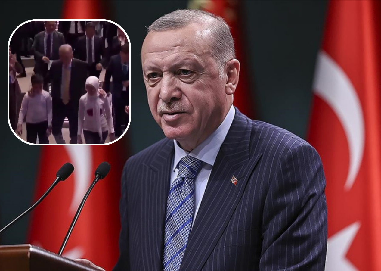 Cumhurbaşkanı Erdoğan'dan dünyaya mesaj! Sahneye Suriyeli sığınmacı çocuklarla çıktı