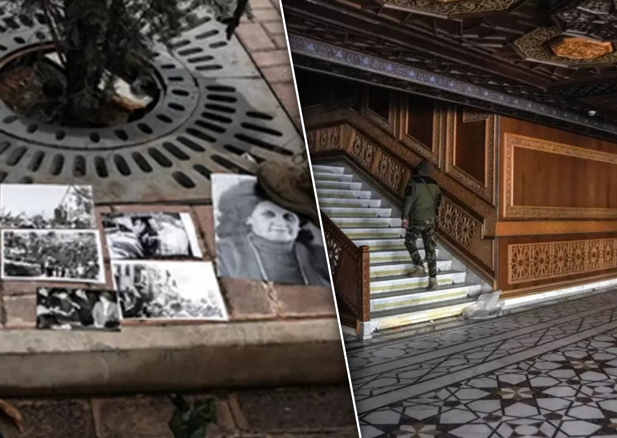 Devrik lider Esad, Rusya'ya kaçana kadar bu evde yaşadı! Yerdeki fotoğraflar dikkat çekti...