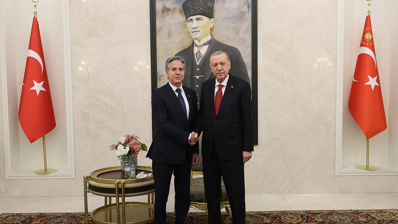 Blinken'a Türkiye'de net mesaj! Cumhurbaşkanı Erdoğan: PKK ve DEAŞ’a taviz yok