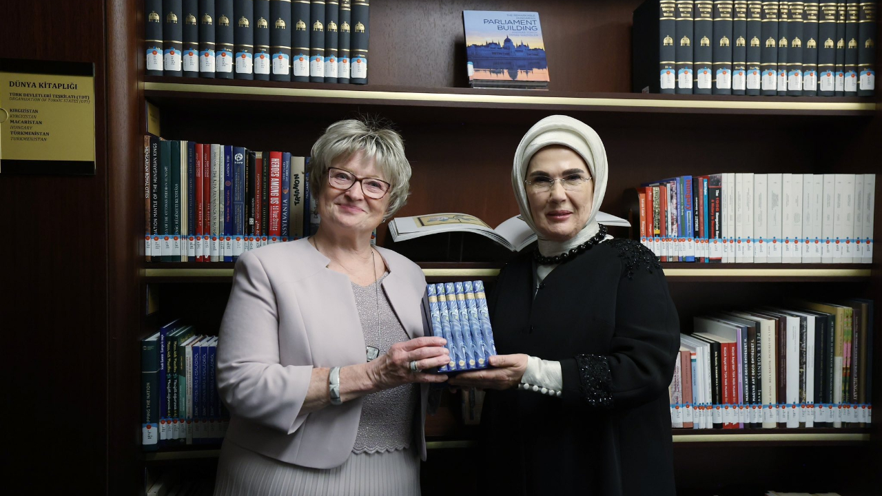 Emine Erdoğan, Macaristan Cumhurbaşkanı’nın eşi ile bir araya geldi
