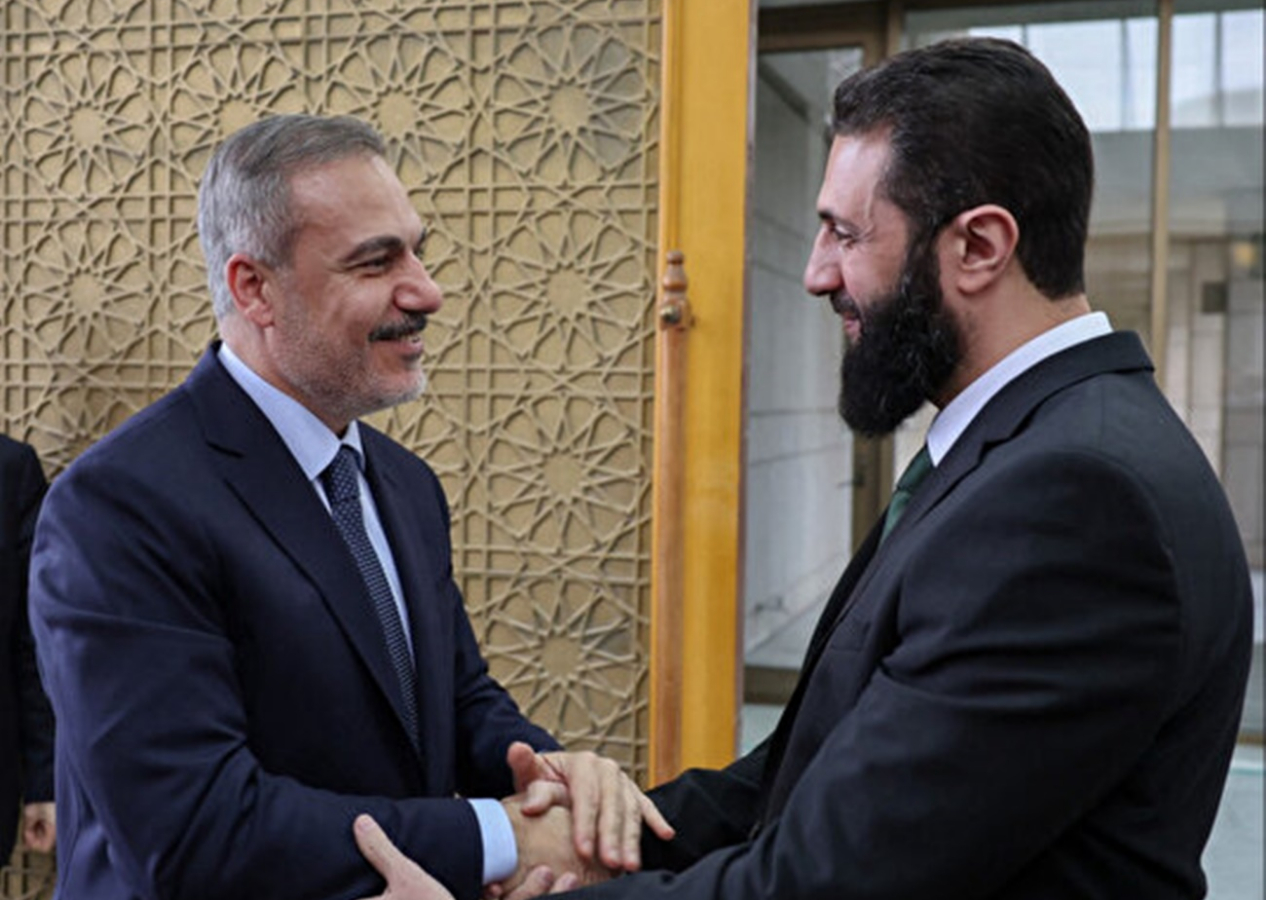 Bakan Fidan Şam'da Suriye’deki yeni yönetimin lideri Ahmed Eş-Şara ile bir araya geldi
