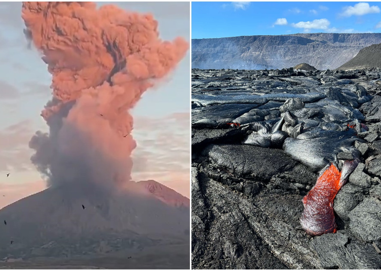 Japonya'daki Sakurajima yanardağının patlama anı dehşete düşürdü! 3400 metreyi aşan yüksekliğe duman püskürttü