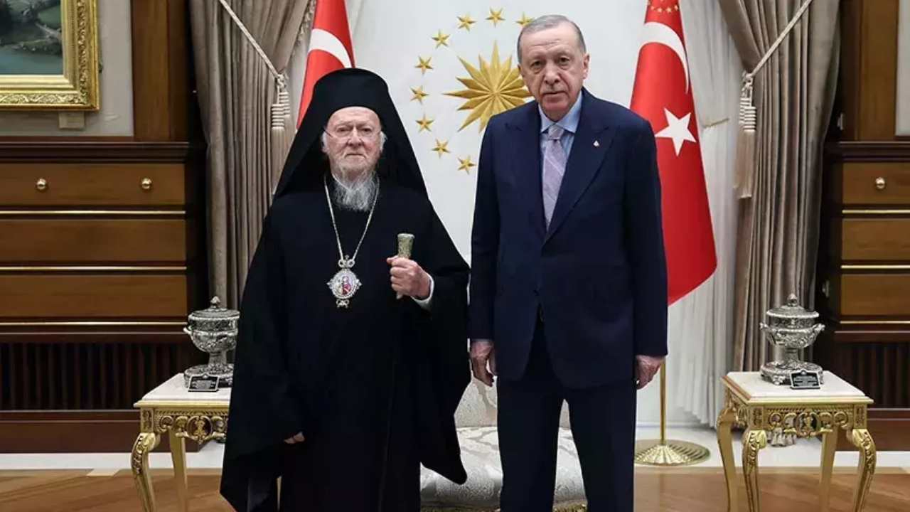 Cumhurbaşkanı Erdoğan, Fener Rum Patriği'ni kabul etti