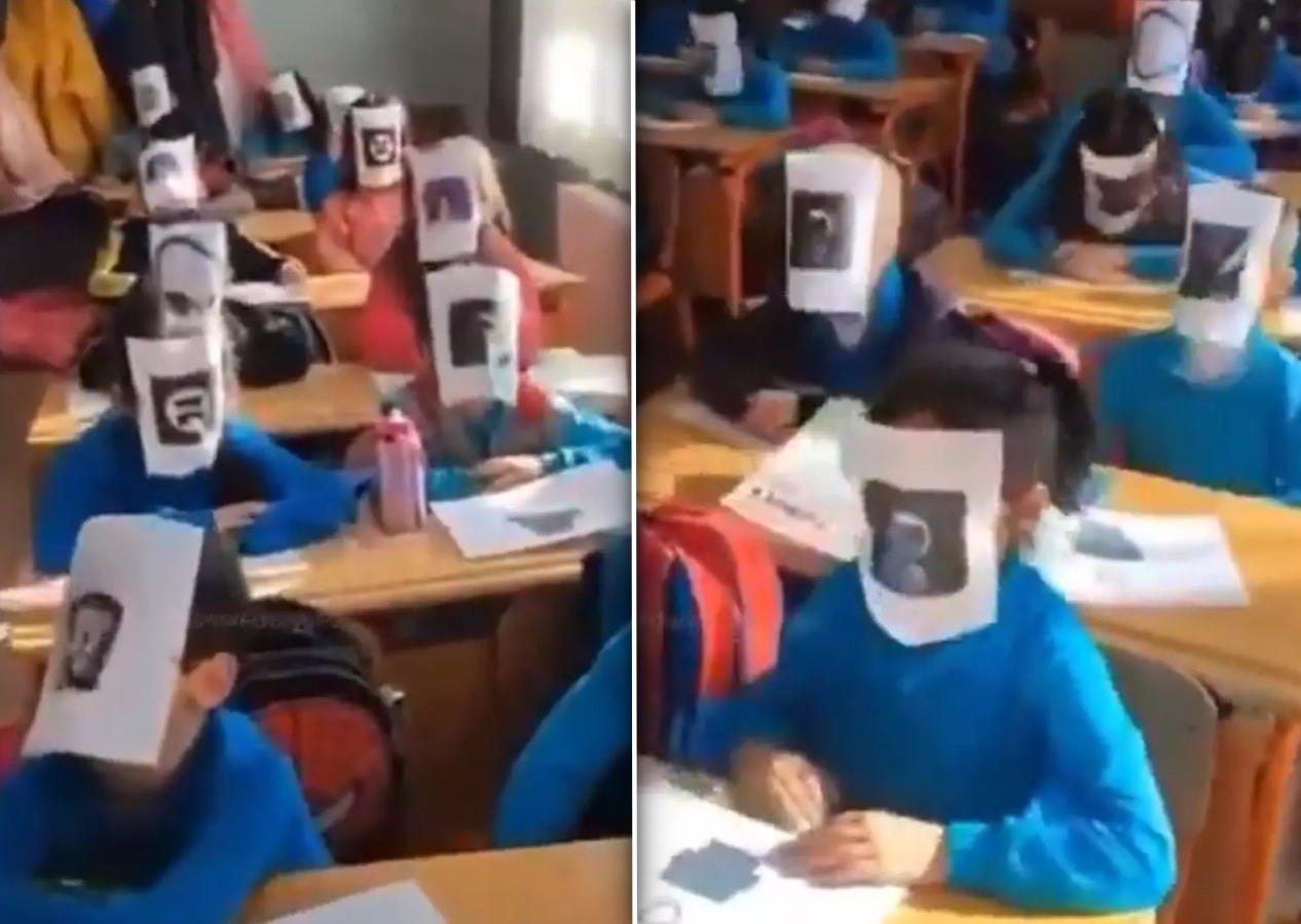 İlkokulda skandal görüntü! Öğrencileri kripto para reklamı için kullandı! İnceleme başlatıldı!