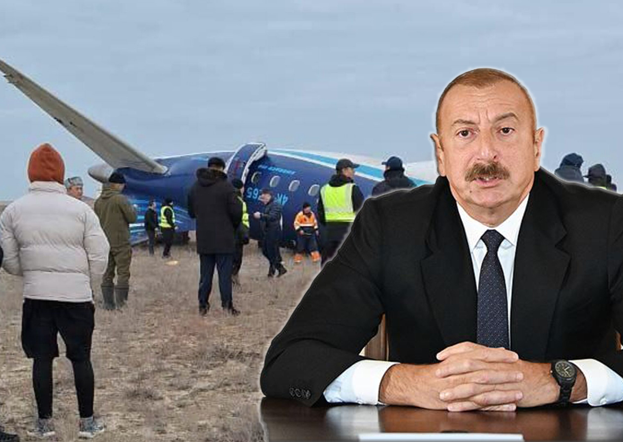 Kazakistan'da düşen Azerbaycan uçağıyla ilgili Aliyev'den şok açıklama! 'Yerden açılan ateş' detayına dikkat çekti...