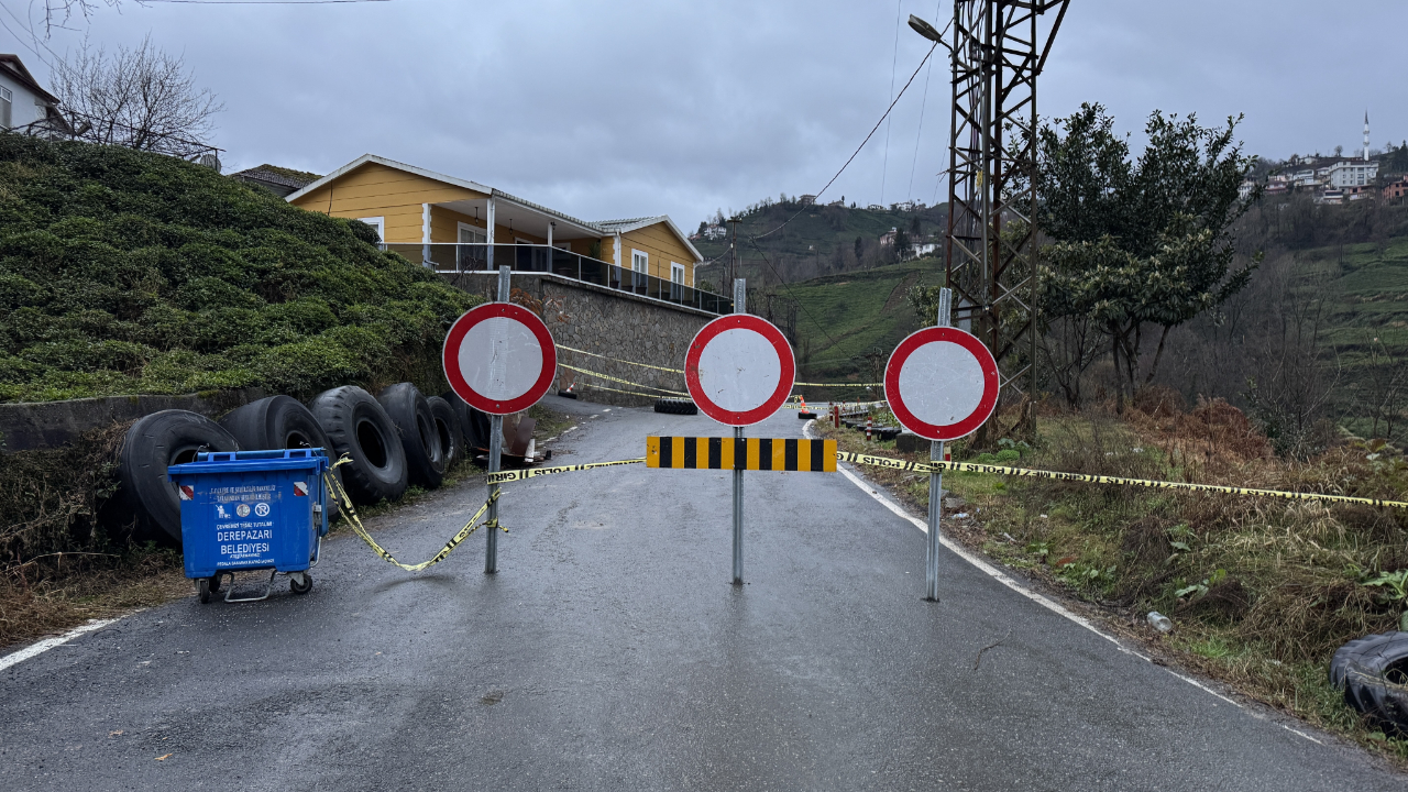 Rize'de yağışın ardından heyelan oluştu!