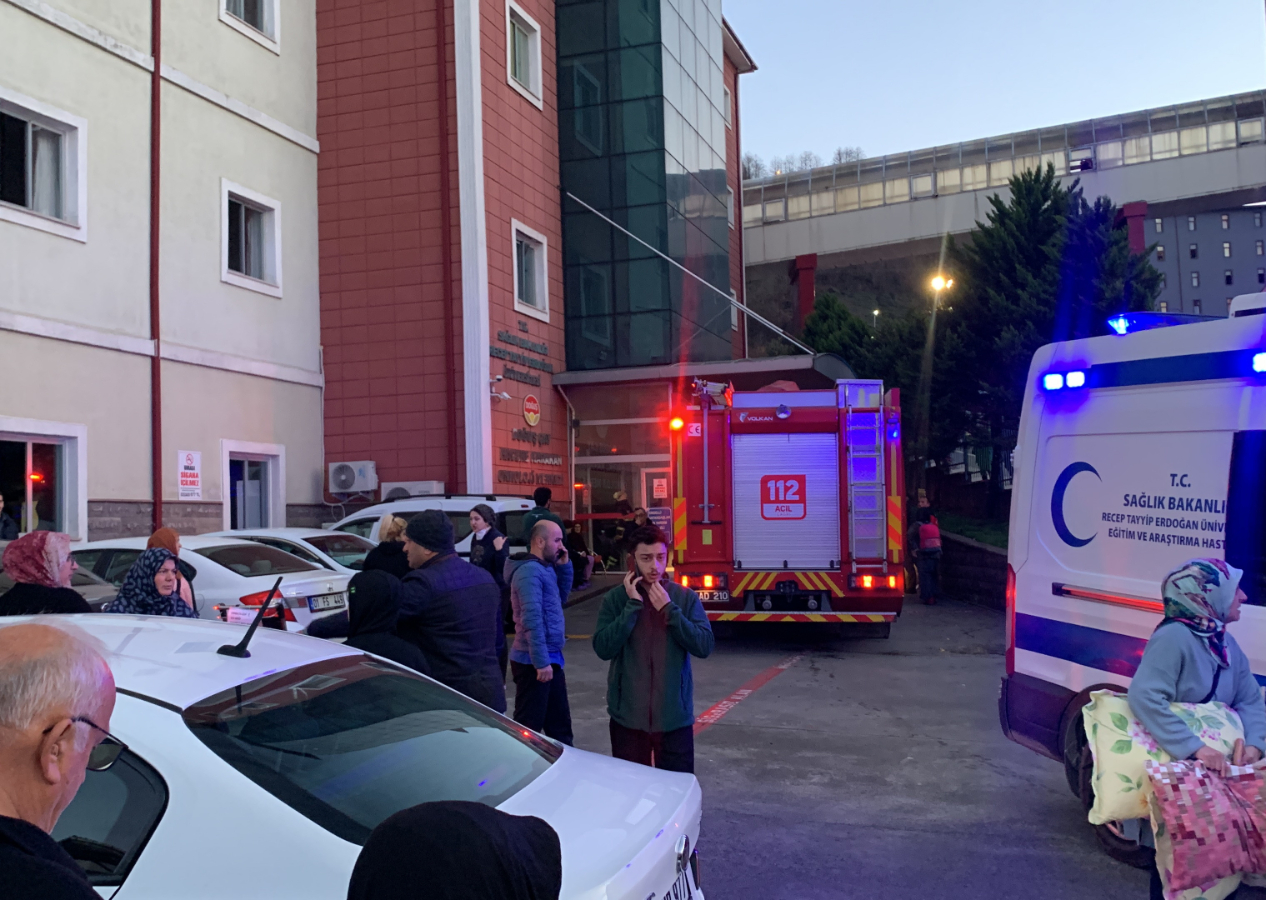 Rize son dakika haberi: Hastane yangınında 18 hasta tahliye edildi