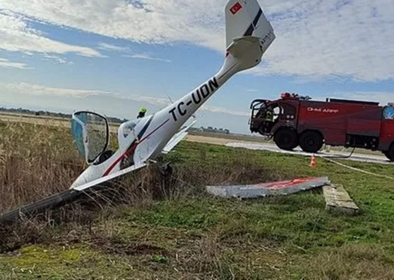 Bursa'da eğitim uçağı düştü! Pilot yaralandı
