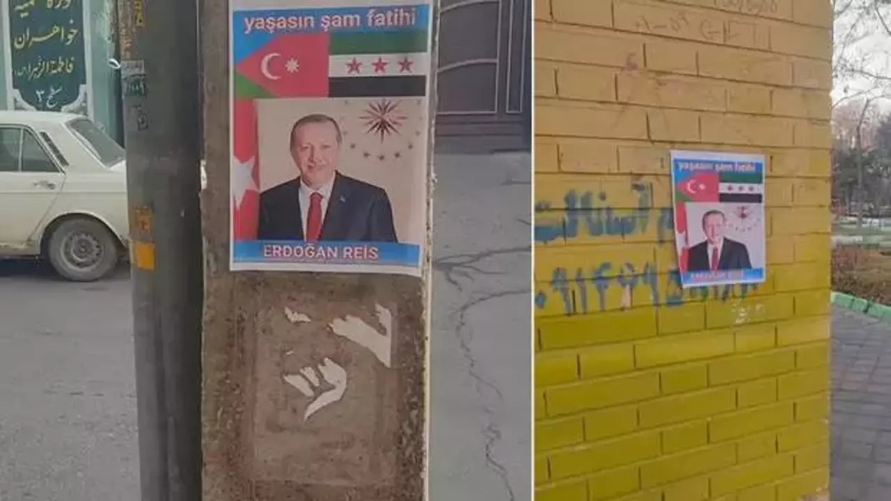 İran'ın sokaklarına asıldı: Her yerde 'Şam Fatihi Erdoğan'!