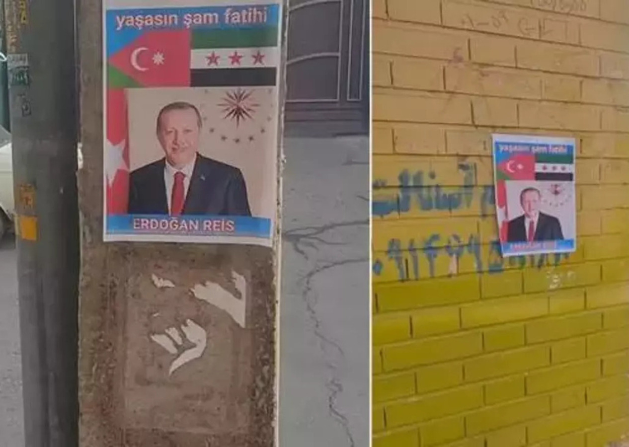 İran'ın sokaklarına asıldı: Her yerde 'Şam Fatihi Erdoğan'!
