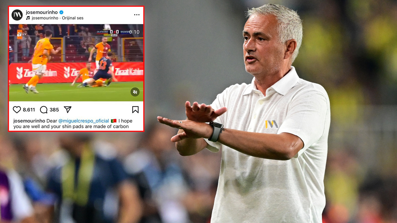 Jose Mourinho Galatasaray'ı takibini sürdürüyor! Instagram'dan olay paylaşım: "Umarım iyisindir Crespo"