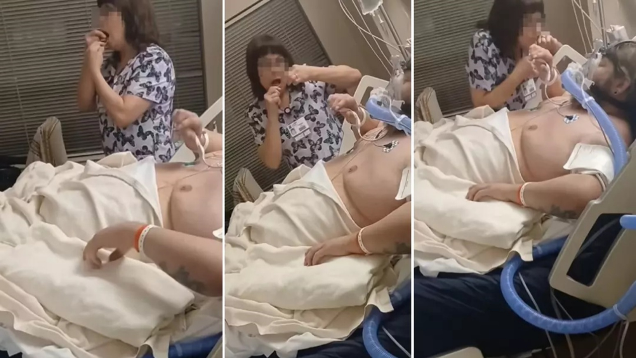 Mide bulandıran görüntüler! Hemşire hastanın tırnaklarıyla dişlerini temizledi