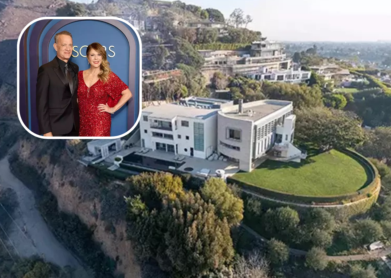 Hollywood'u yakan alevler ona dokunamadı... Tom Hanks ve Rita Wilson'ın beyaz malikanesi mucize eseri felaketten kurtuldu