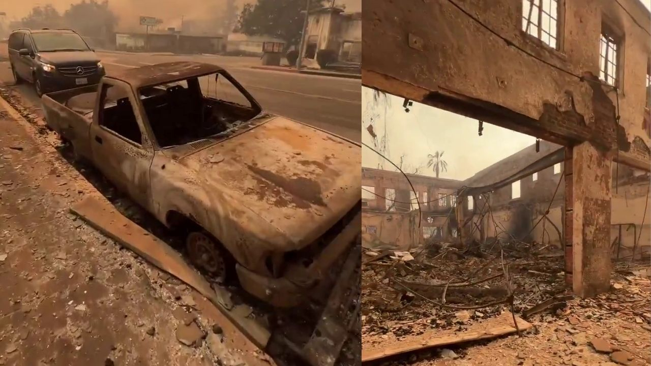 Orta Doğu değil ABD! Los Angeles yangınları sonrası çekilen görüntü şoke etti!