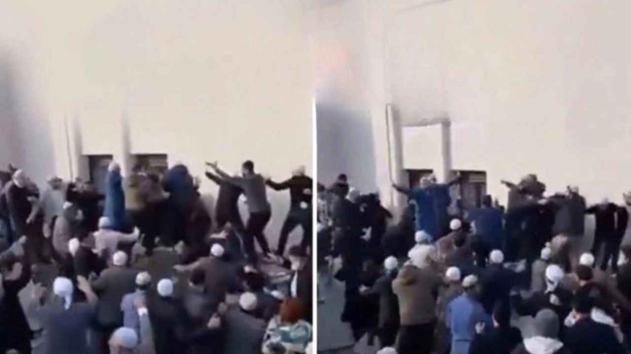 Menzilcilerin miras kavgası! Cami avlusunda taşlar sopalar havalarda uçuştu