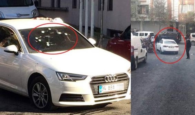 İstanbul'da seyir halindeki araç tarandı...