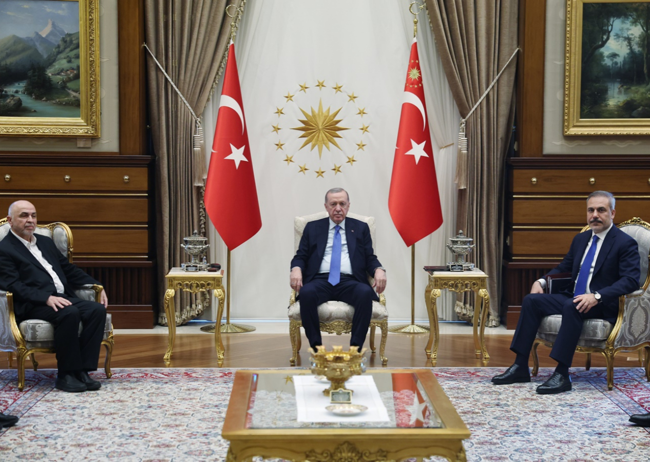 Ateşkes sonrası ilk ziyaret! Cumhurbaşkanı Erdoğan, Hamas heyetini kabul etti