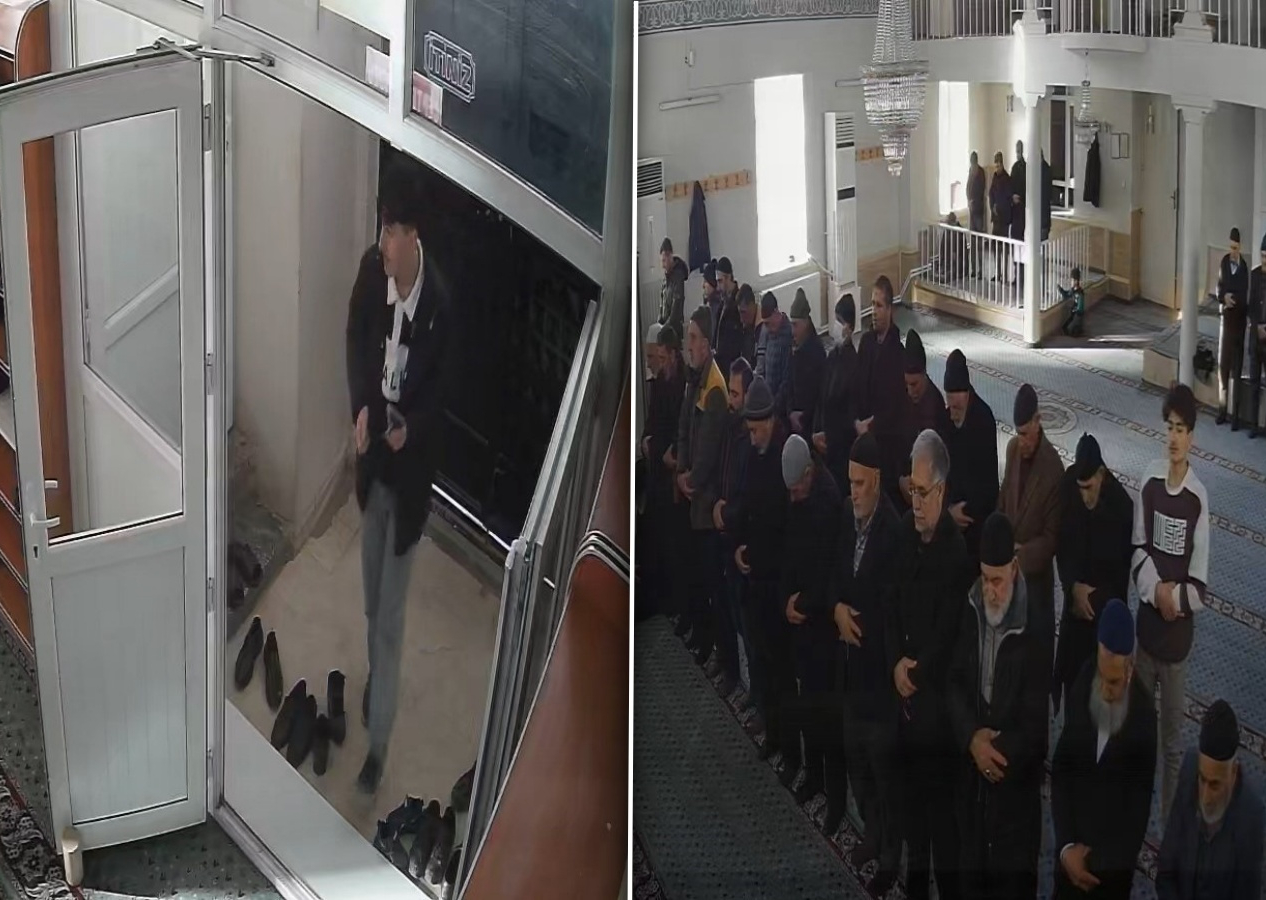 Elazığ'da camiye torpilli saldırı! Cemaat büyük korku yaşadı! Saniye saniye kamerada...