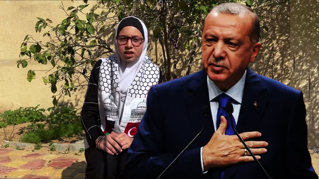 Gazzeli küçük Tesnim’den Cumhurbaşkanı Erdoğan’a teşekkür: Türkiye ikinci vatanım