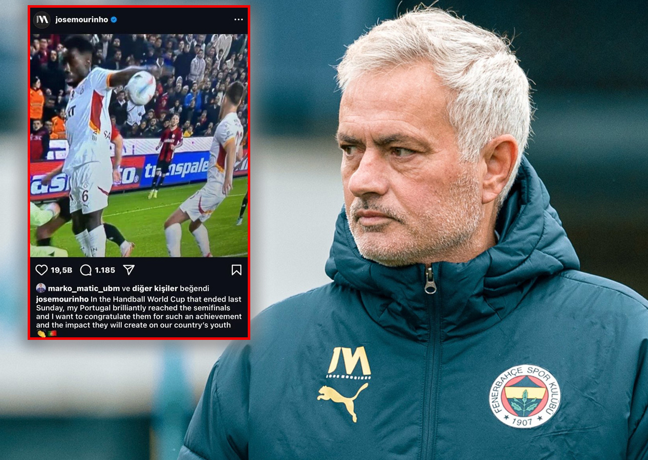 Jose Mourinho'dan olay yaratan Galatasaray paylaşımı: "Hentbol Dünya Kupası!"