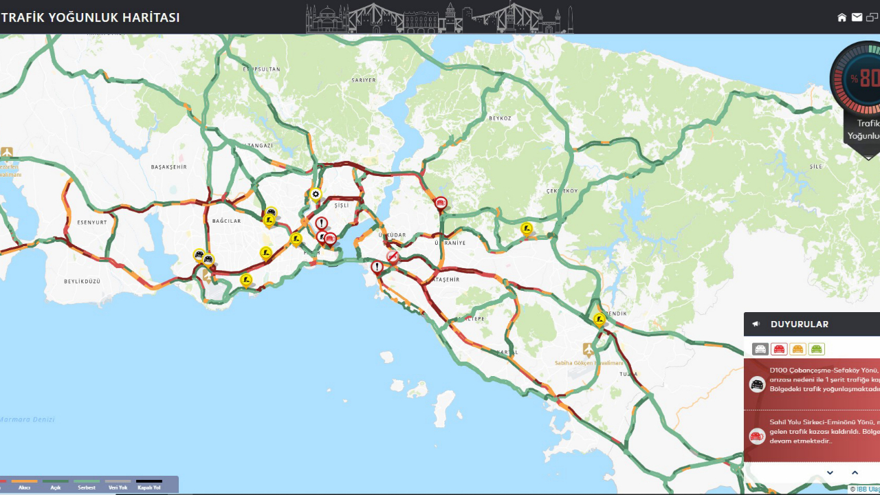 İstanbul'da çile başladı! Trafik yoğunluğu yüzde 80! İşte son durum...