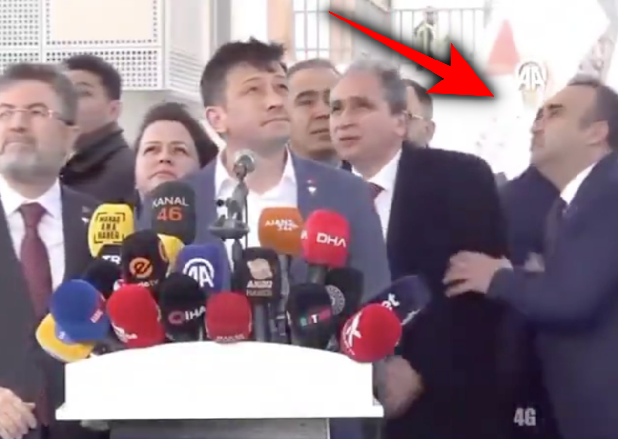 Bakanların zor anları! Konuşma sırasında tente uçtu! Bakan Kacır'ın panikle kaçışı dikkat çekti...