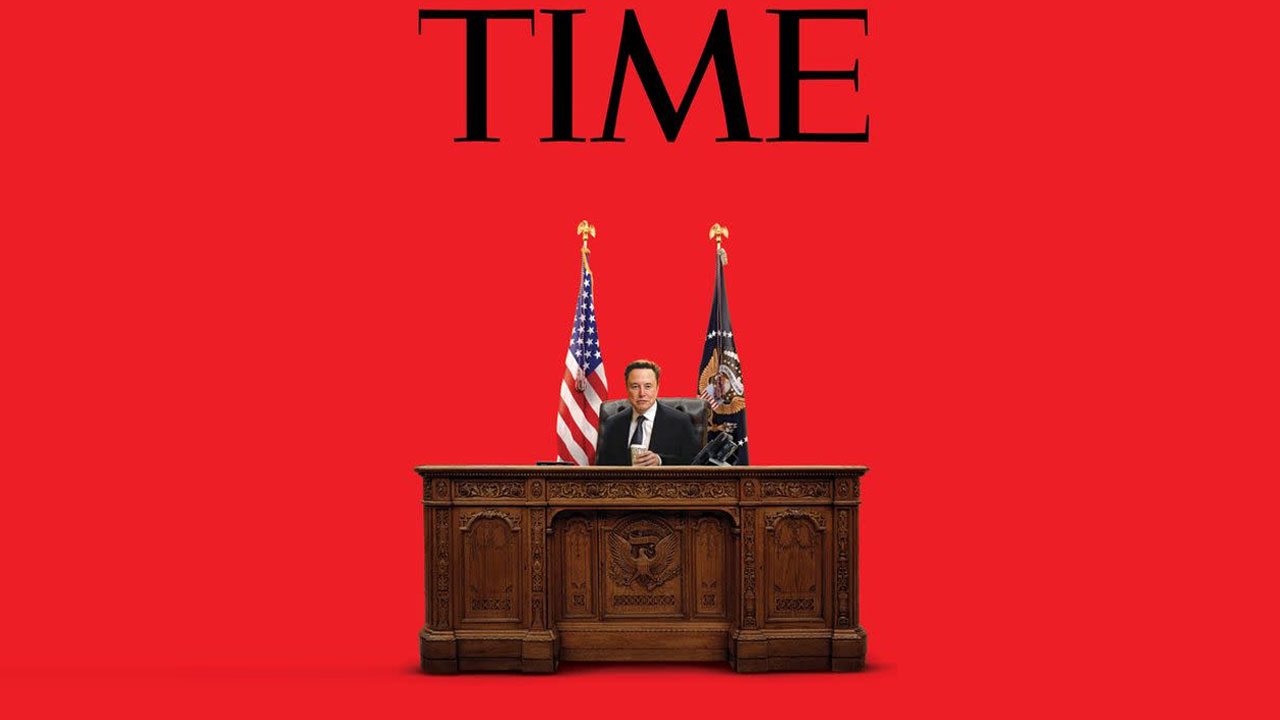 Elon Musk Time Dergisi'nin kapağında! Başkanlık koltuğuna oturttular