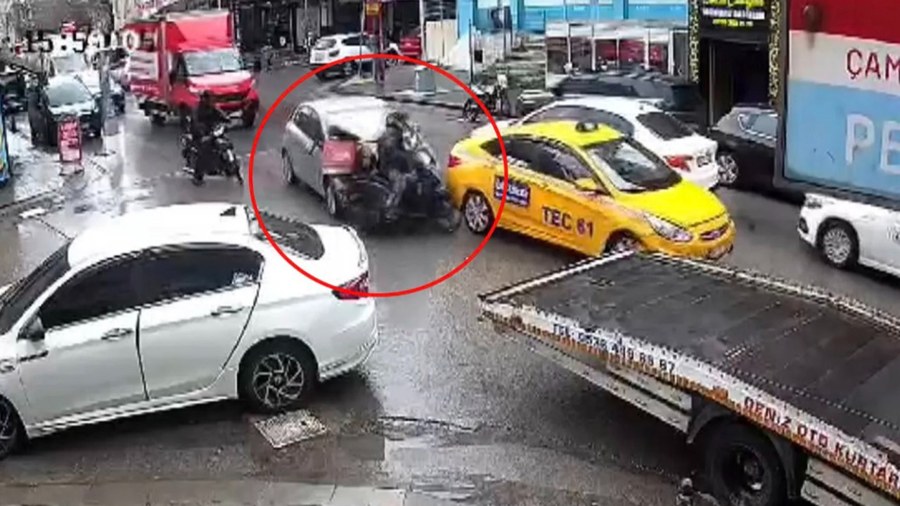 Trafikte sinir harbi... Aynasını kıran kuryeyi ezdi