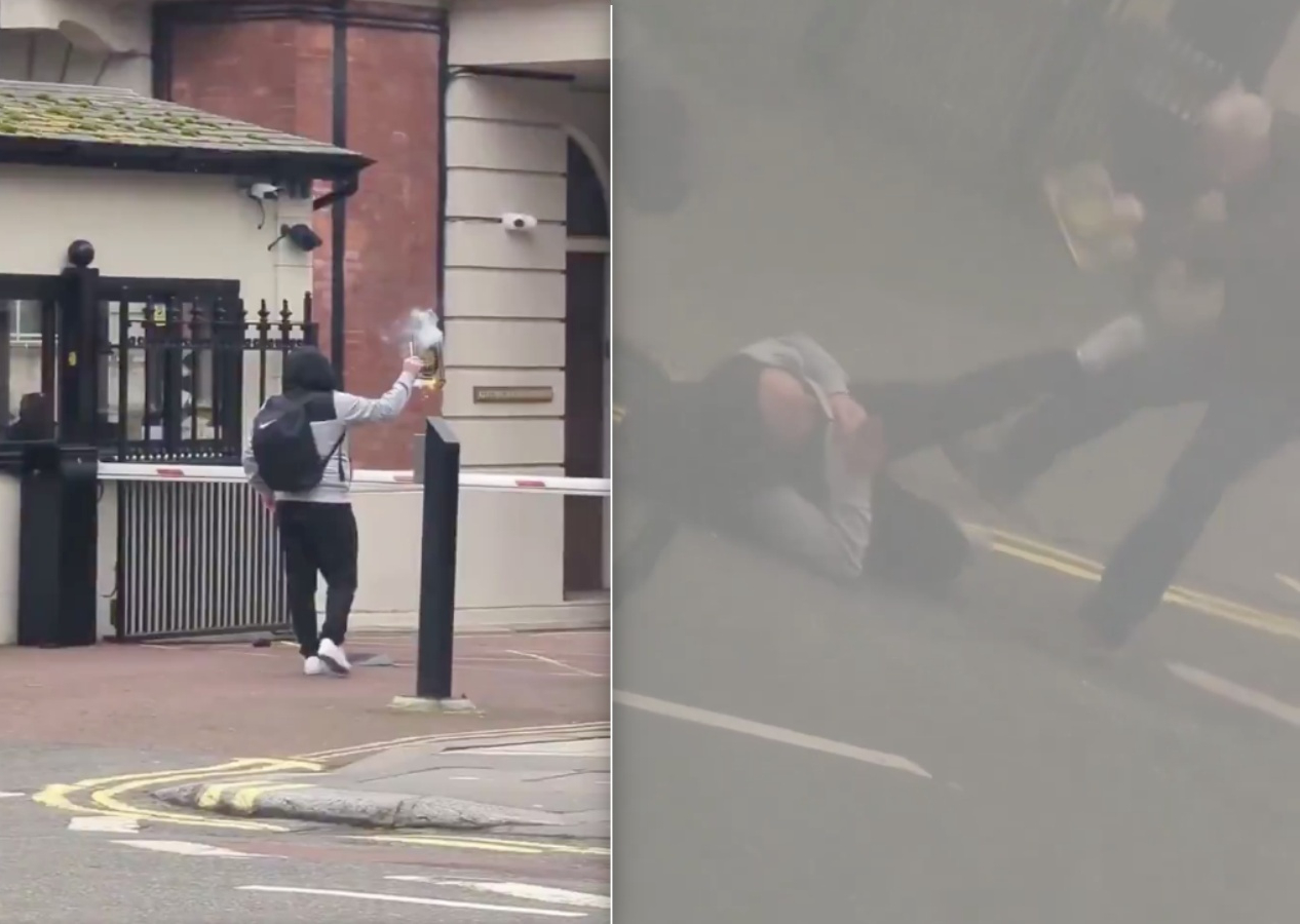 Londra'daki Türk Konsolosluğu önünde Kur'an-ı Kerim'e alçak saldırı! Eylemcinin yüzüne tükürüp, bıçakla yaraladılar