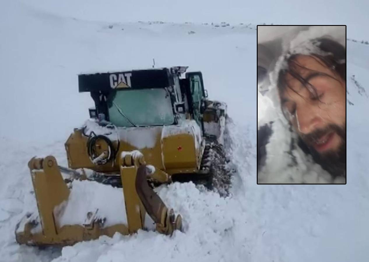 Şırnak'ta karla mücadele ekibinde görevli kepçe operatörü çığ altında kaldı