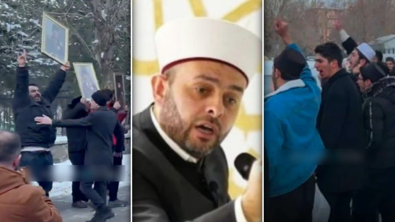 Halil Konakçı'ya Erzurum'da şok: Enver, Cemal ve Talat Paşalı protesto! Olay sonrası Halil Konakçı'dan açıklama geldi!