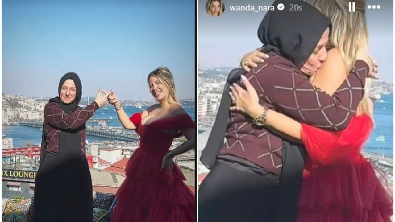 İstanbul'da yılın kadını ödülünü almasına tepki yağmıştı! Kadın hayranı Wanda Nara'yı omzundan öptü