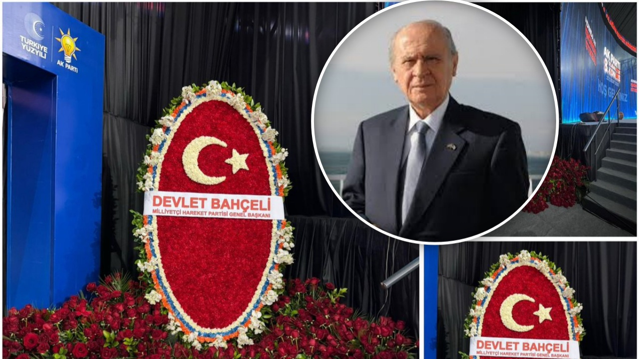 Devlet Bahçeli, AK Parti kongresine çelenk yolladı! Gül ve karanfillerdeki özel mesaj dikkat çekti...