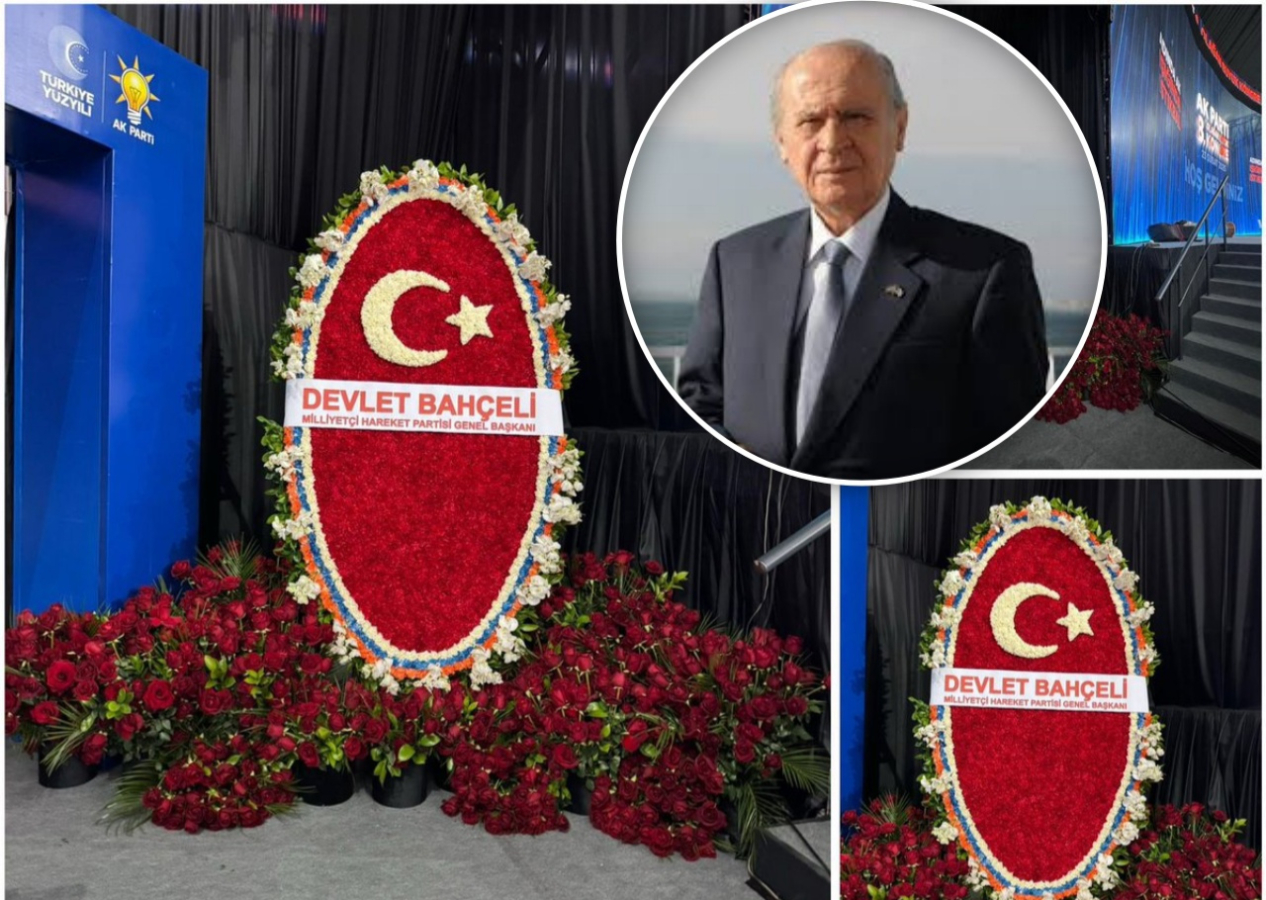 Devlet Bahçeli, AK Parti kongresine çelenk yolladı! Gül ve karanfillerdeki özel mesaj dikkat çekti...