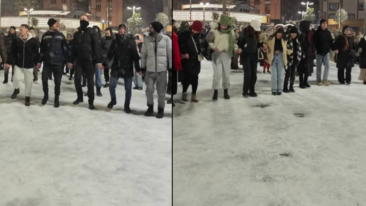 Rize'de dev horon; soğuk havaya rağmen gönüllerince eğlendiler