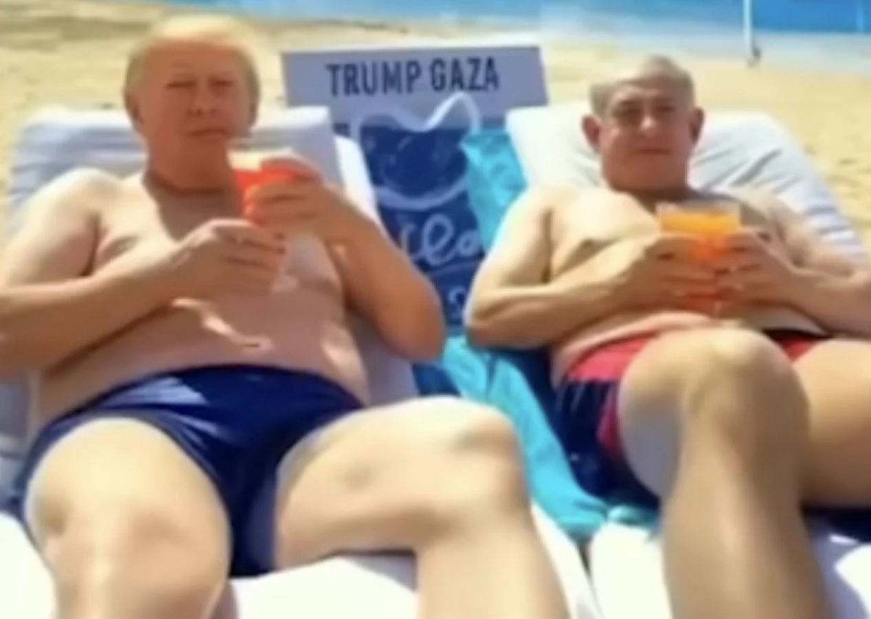 Donald Trump hayalindeki Gazze'yi yapay zekaya yaptırdı: Kanlı toprakta Netanyahu ile havuz keyfi!