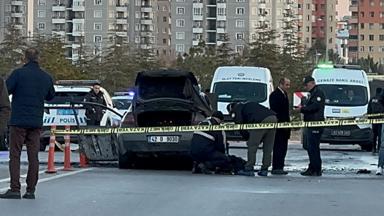 Konya'da otomobilde korkunç patlama; 3 aylık Mustafa ile teyzesi öldü, anne- baba ise yaralı