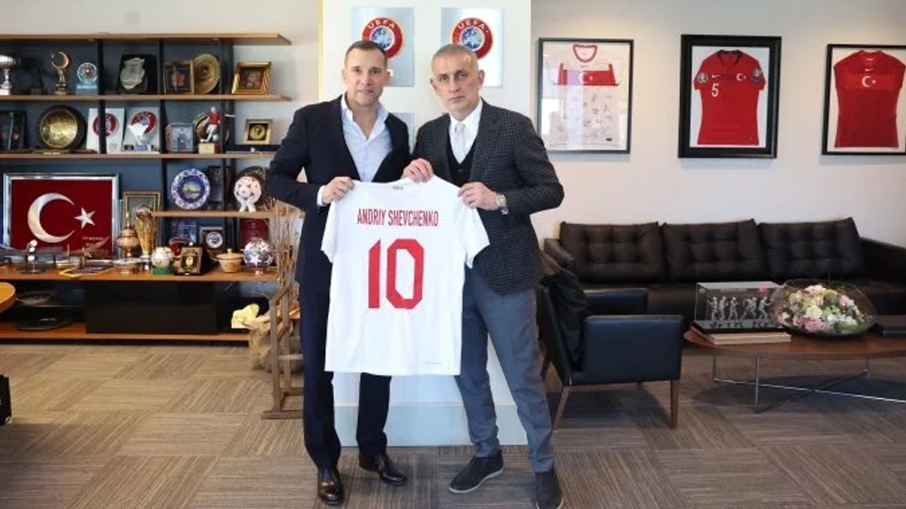 Andriy Shevchenko'dan TFF Başkanı İbrahim Hacıosmanoğlu'na ziyaret
