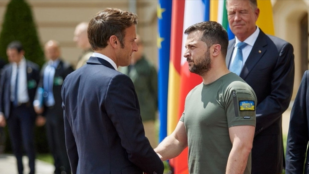 Macron'dan Zelensky'e destek! "Ukrayna'ya destek vermekte haklıydık! Yardım edenlere teşekkür edin"