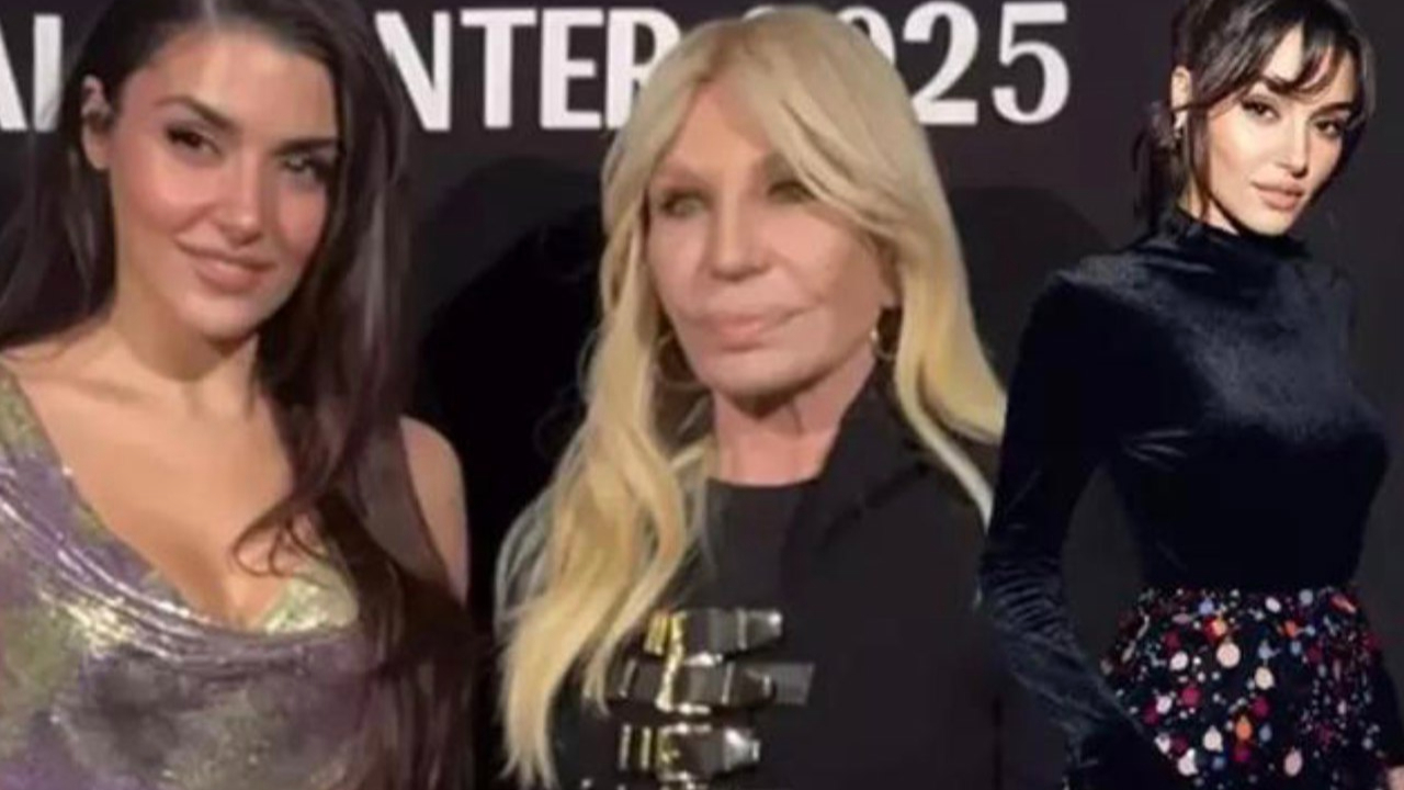 Milano'yu salladı... Hande Erçel Versace ile kol kola