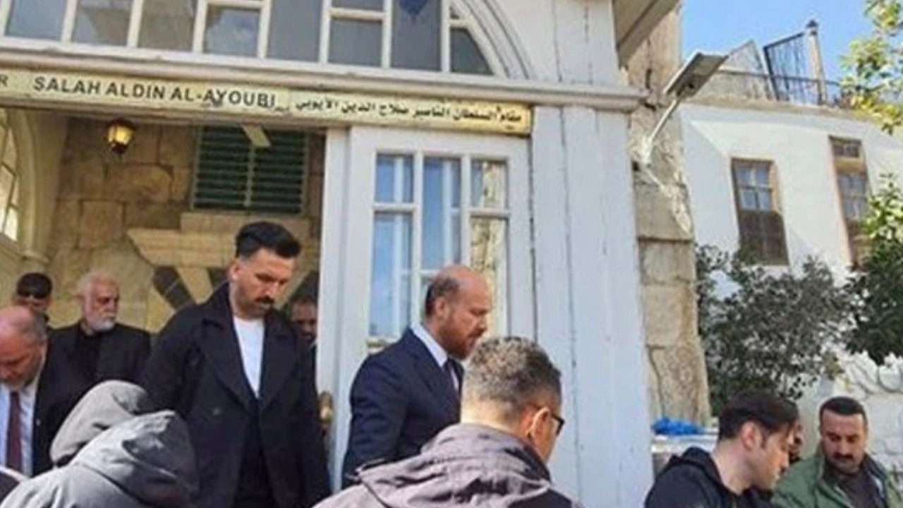 Bilal Erdoğan Şam'da... Şara ile Emevi Camii'nde Cuma namazı
