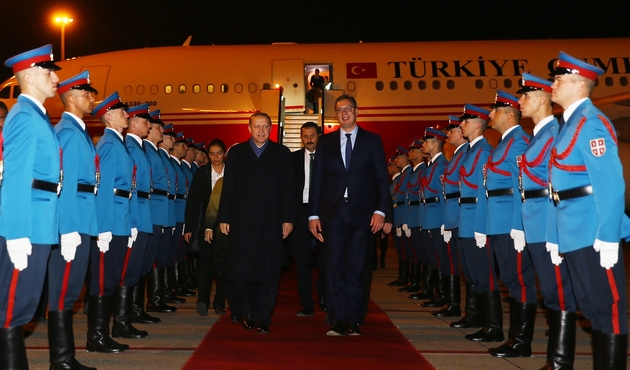 Cumhurbaşkanı Erdoğan Sırbistan'da...