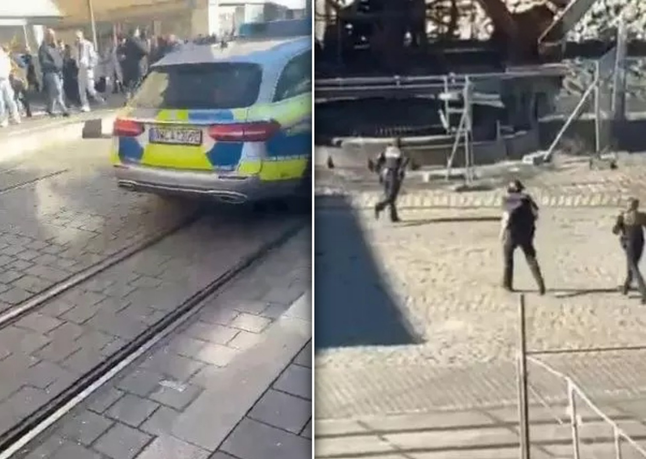 Almanya'da araç kalabalığın arasına daldı! Terör saldırısı mı? Ölü ve yaralılar var... İşte ilk görüntüler