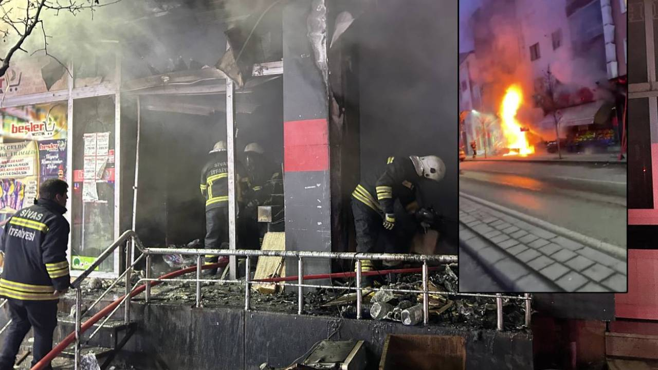 Sivas'ta bir marketler zinciri şubesinde yazar kasa bomba gibi patladı