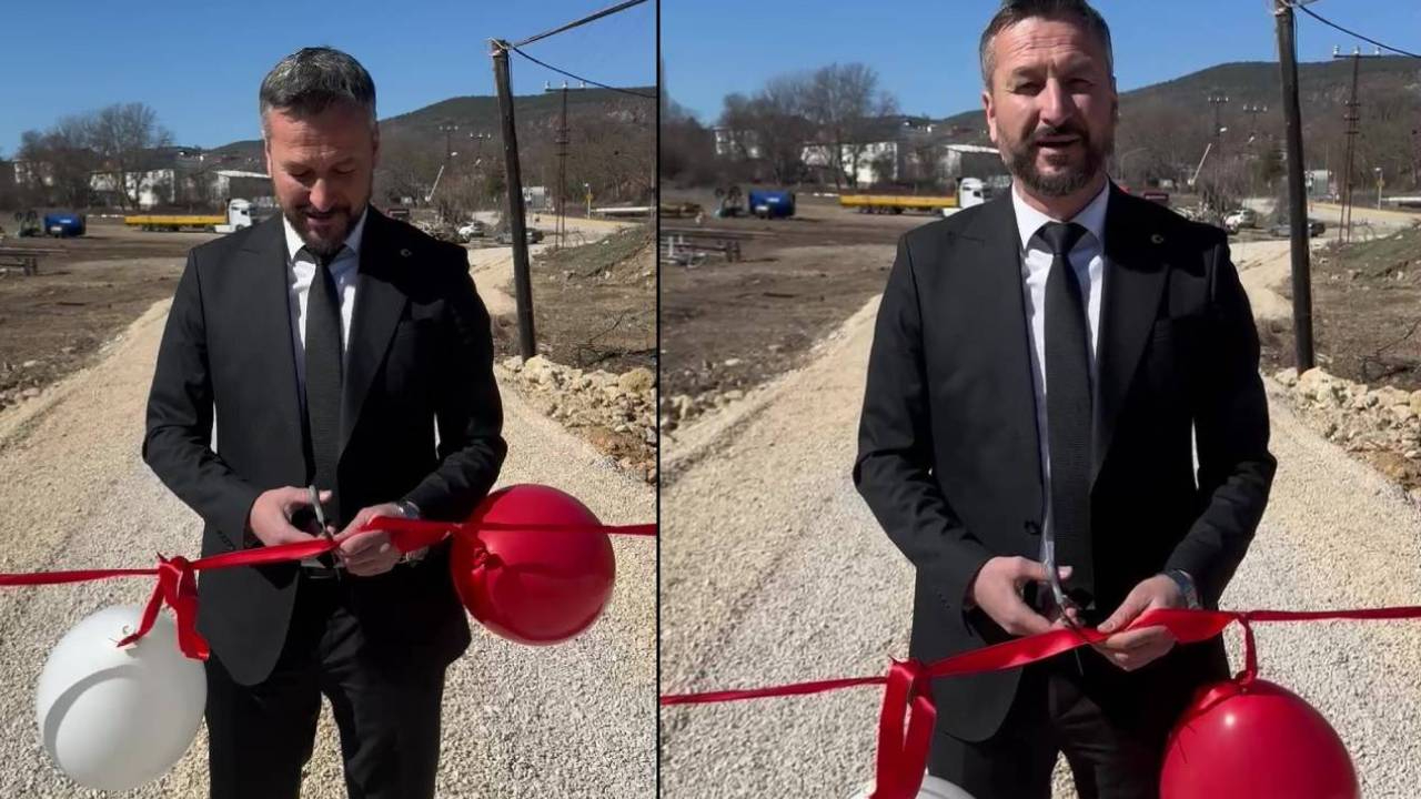 Belediye başkanından tek başına köprü açılışı... "Sade olsun istedim"