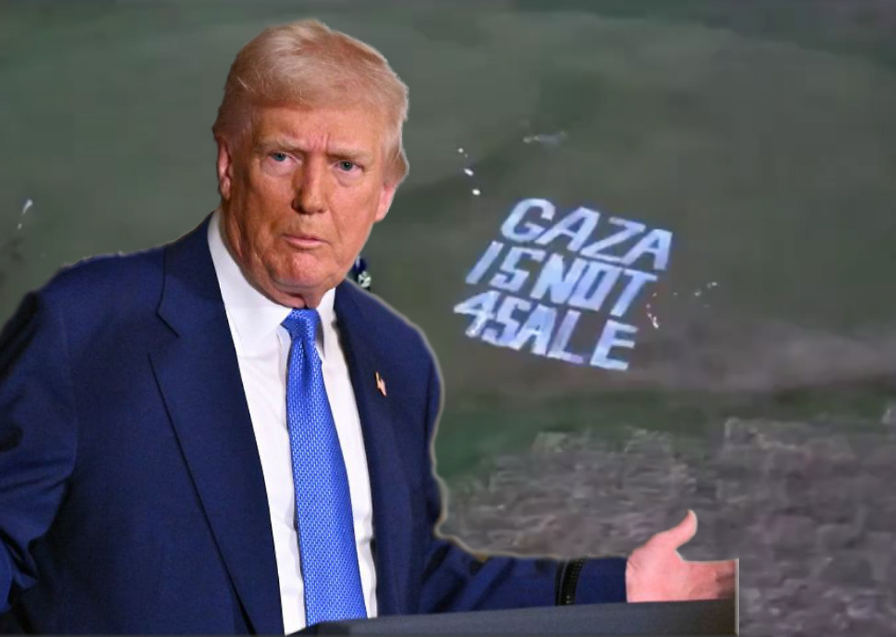 Skandal Gazze planının intikamını Trump'ın golf sahasından aldılar! "Gazze satılık değildir"