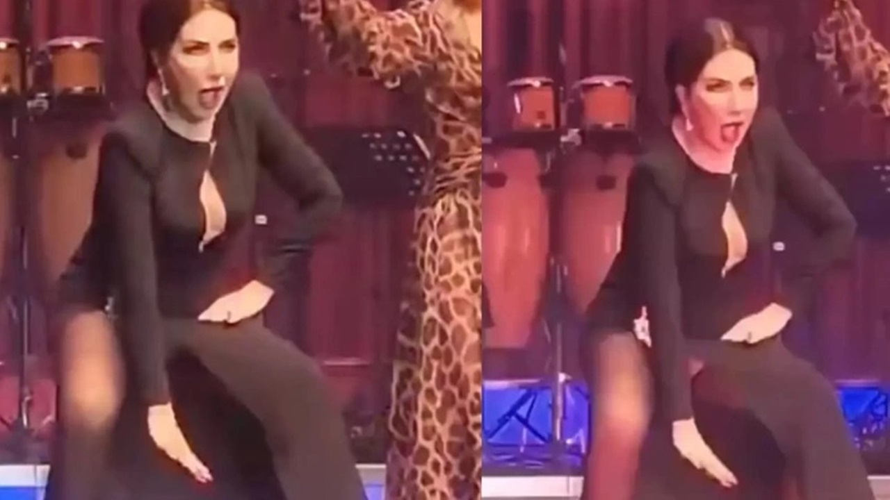 Nükhet Duru'yu sosyal medyanın diline düşüren olay! Dans ederken eğilince iç çamaşırı göründü