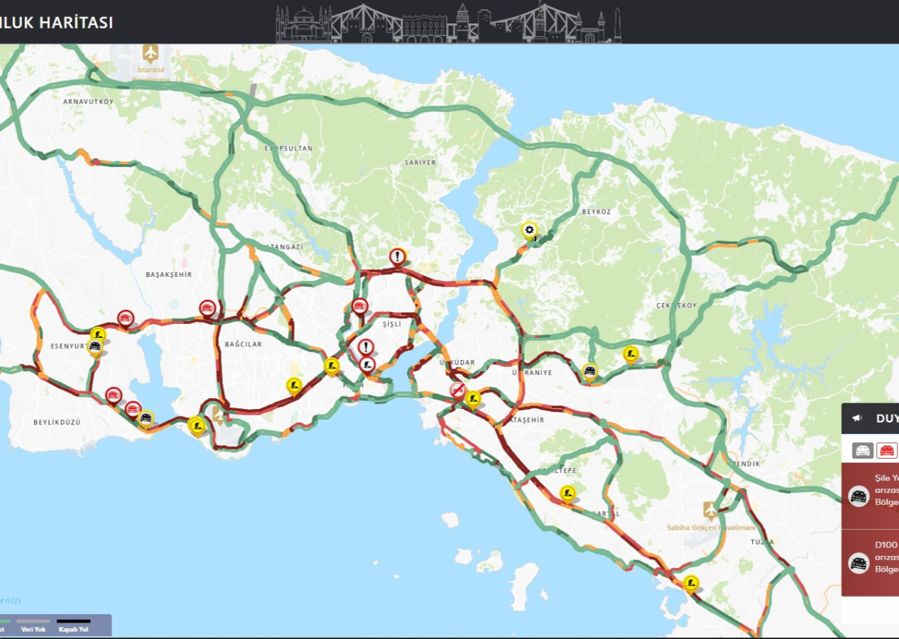 İstanbul'da trafik felç! Yoğunluk yüzde 81'e ulaştı...