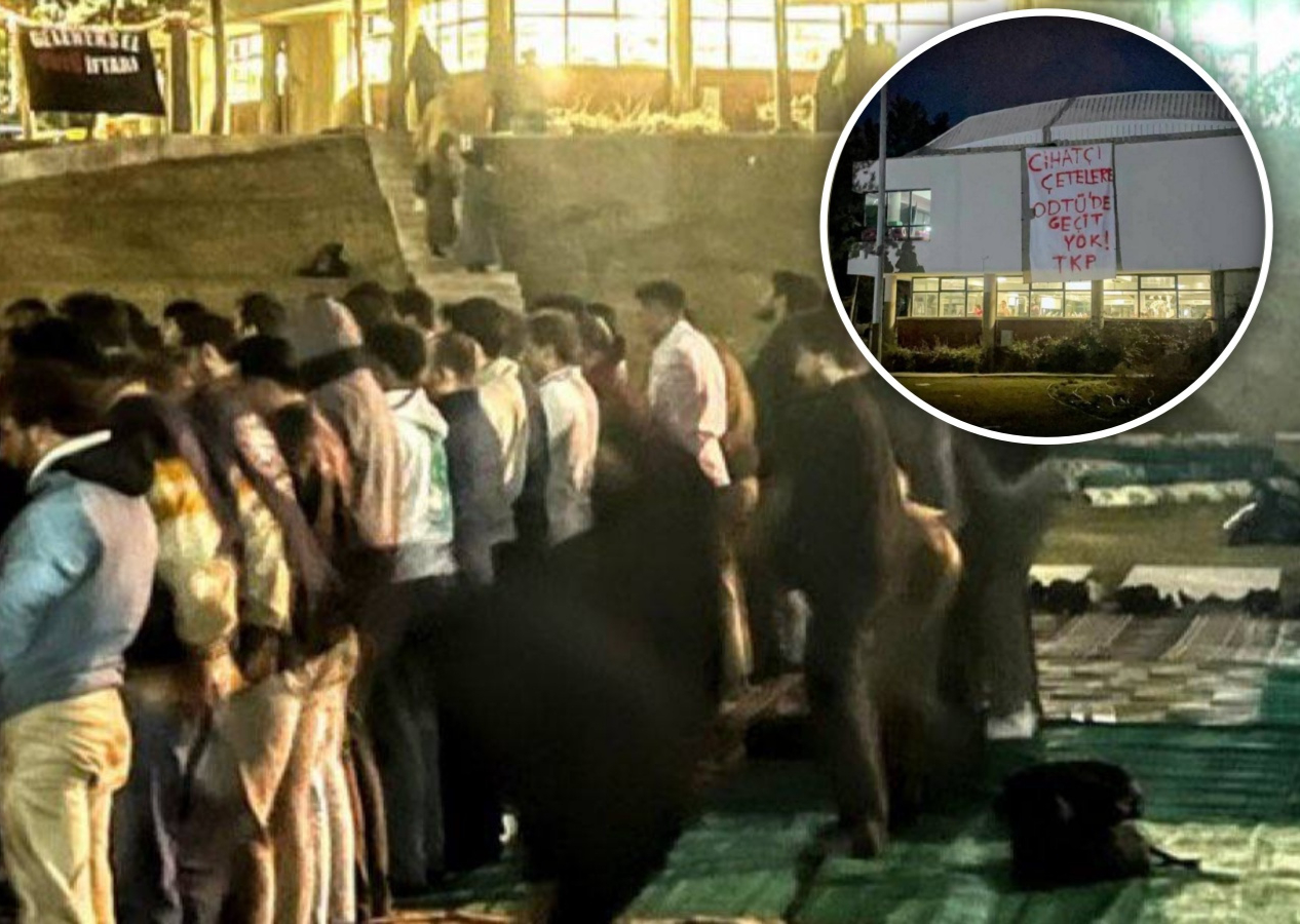 ODTÜ’de Ramazan gerginliği: TKP’den iftar ve teravihe pankartlı provokasyon!