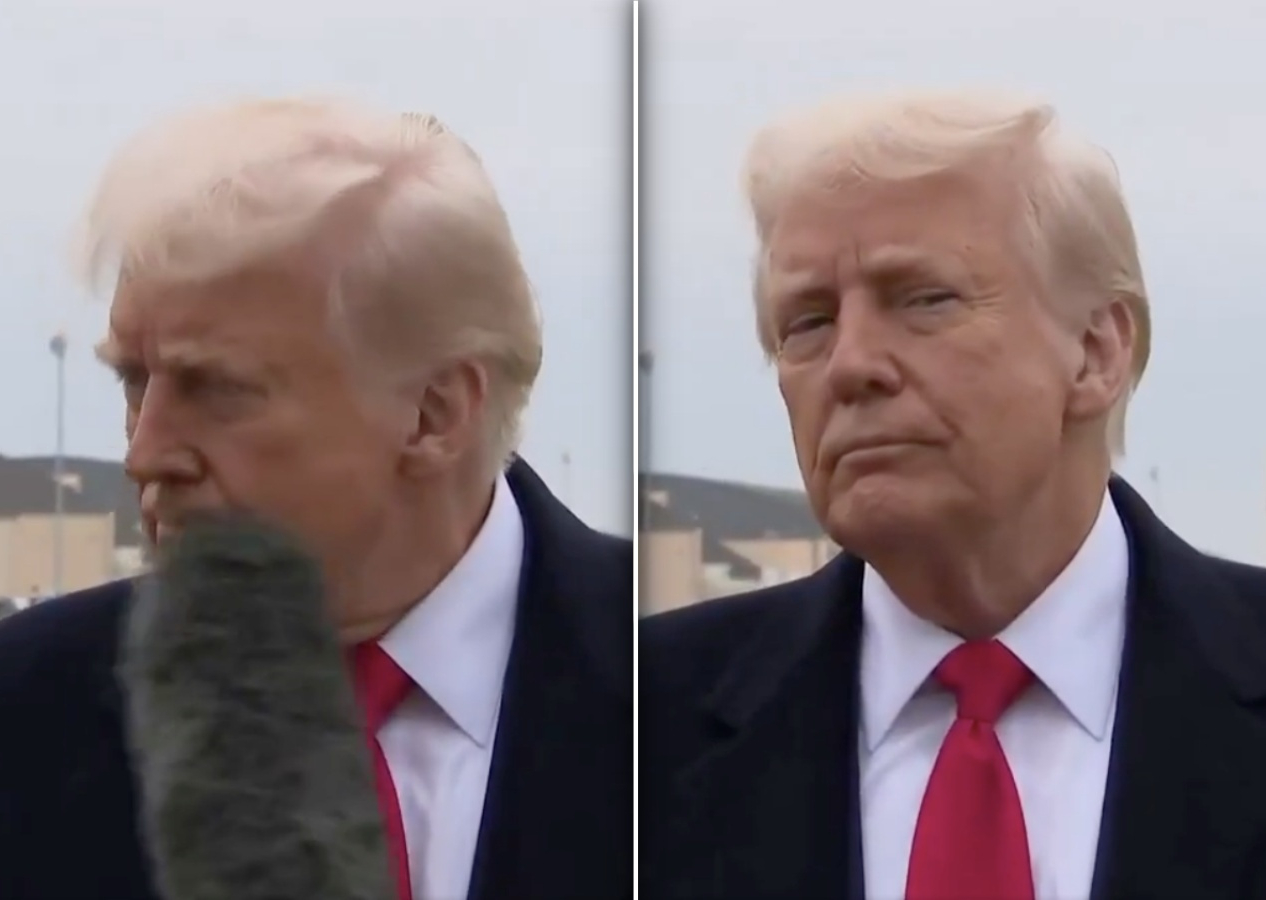Donald Trump’ın yüzüne mikrofon çarptı: 'Ölüm bakışı' sosyal medyayı salladı!